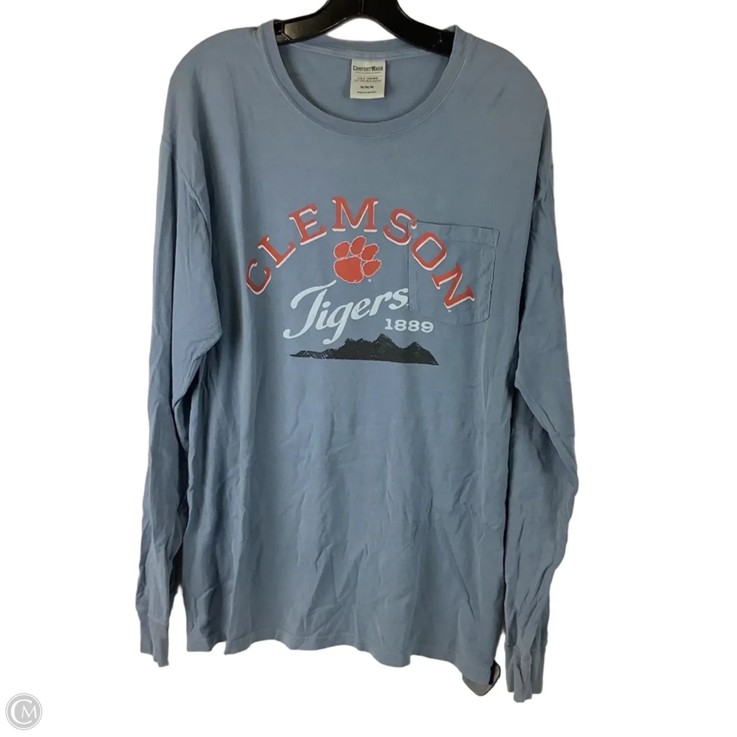 Top Long Sleeve By Clothes Mentor In Blue & Orange, Size: M