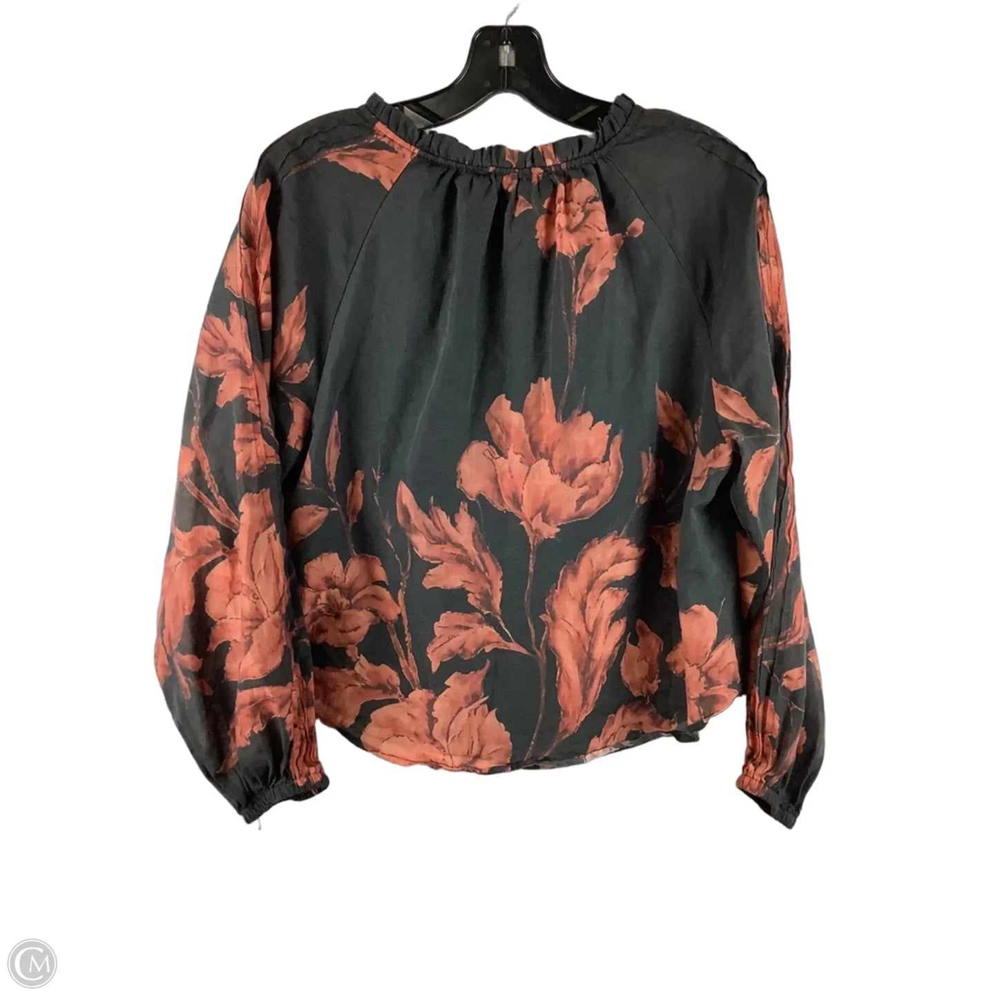 Top Long Sleeve By Clothes Mentor In Black & Orange, Size: M