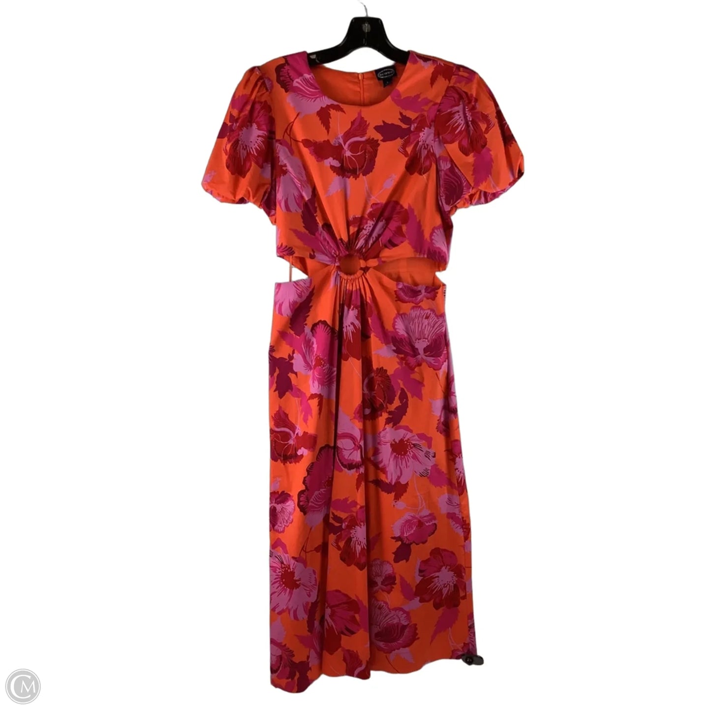 Dress Party Midi By Scoop In Orange & Pink, Size: S