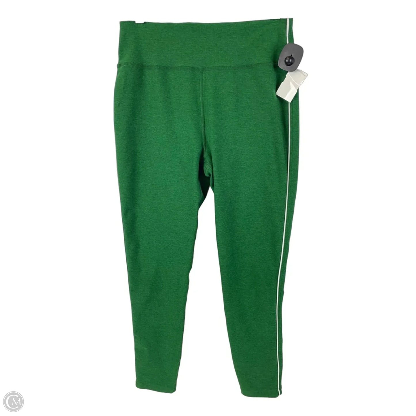 Athletic Leggings By Beyond Yoga In Green & White, Size: L
