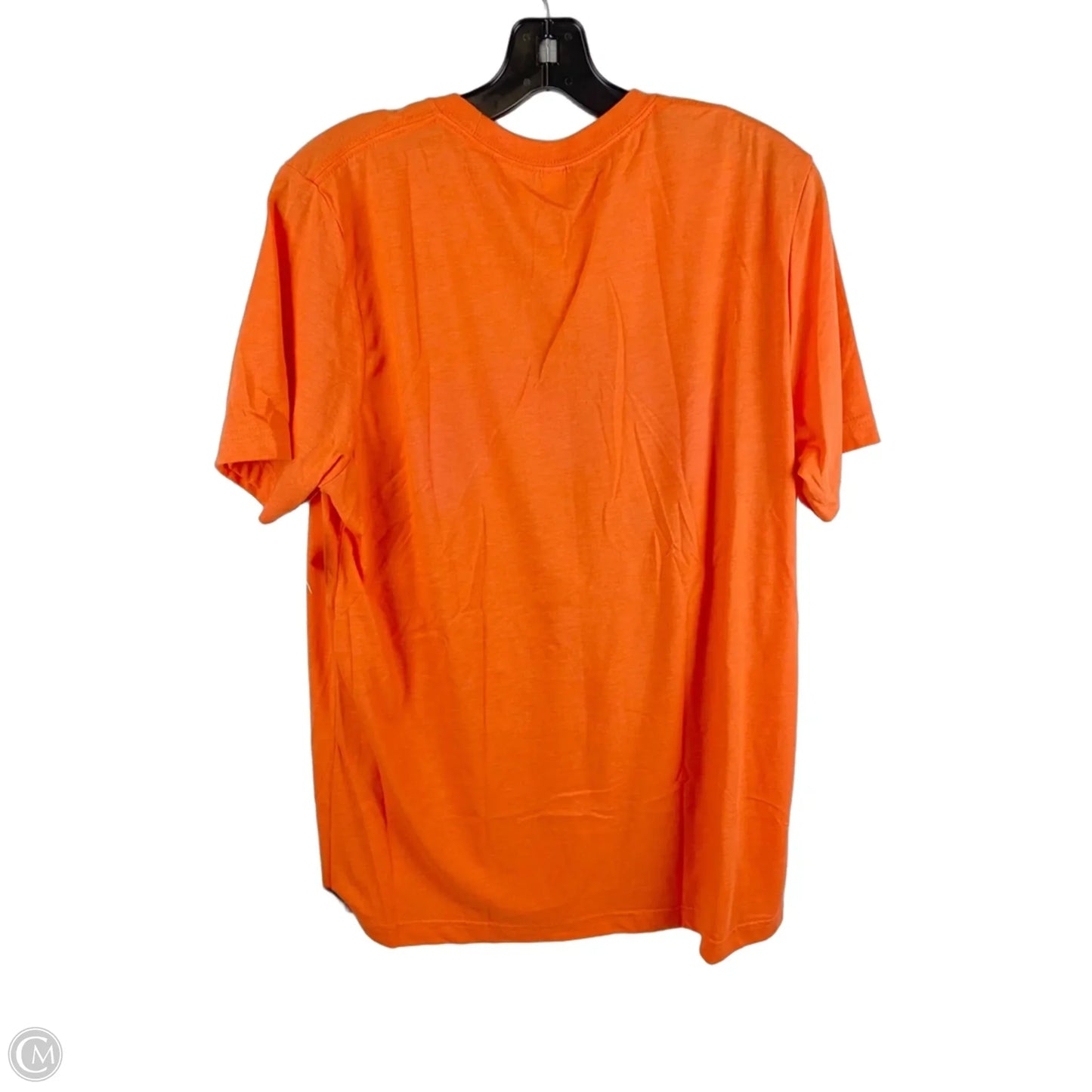 Top Short Sleeve Basic By Canvas In Orange & Tan, Size: L