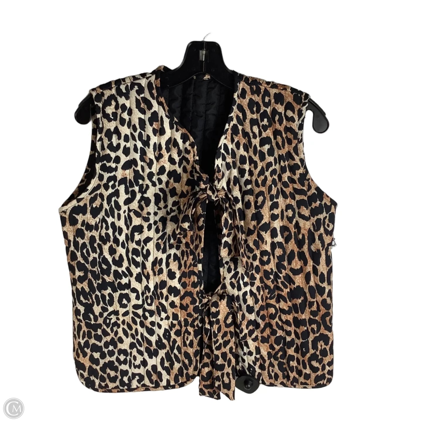 Vest Puffer & Quilted By Clothes Mentor In Leopard Print, Size: L