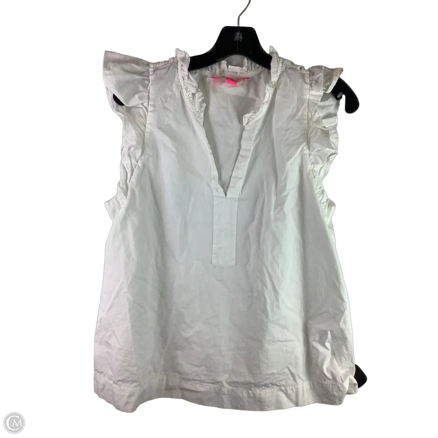 Top Sleeveless Designer By Lilly Pulitzer In White, Size: L