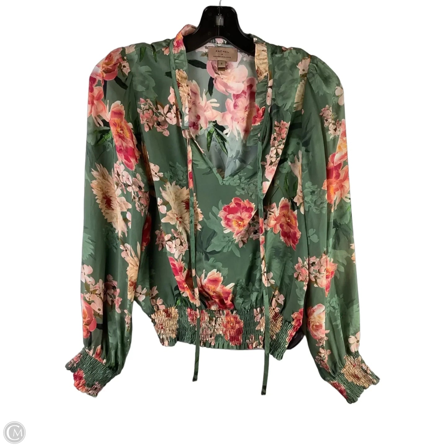 Top Long Sleeve By Kachel In Floral Print, Size: 6