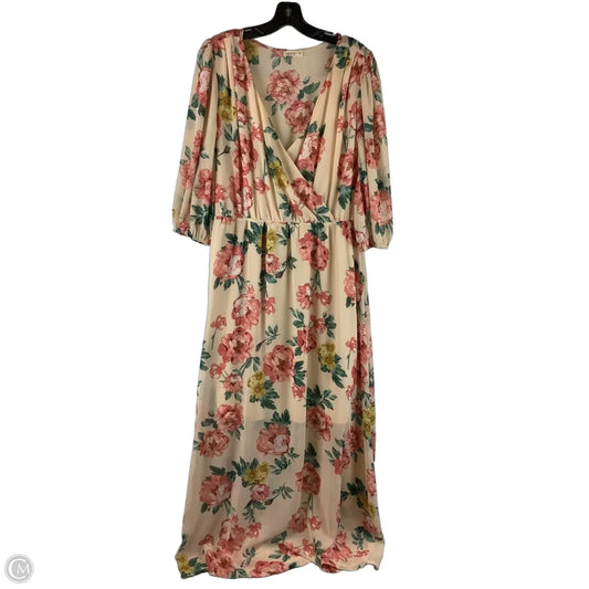 Dress Casual Maxi By Cmc In Floral Print, Size: L