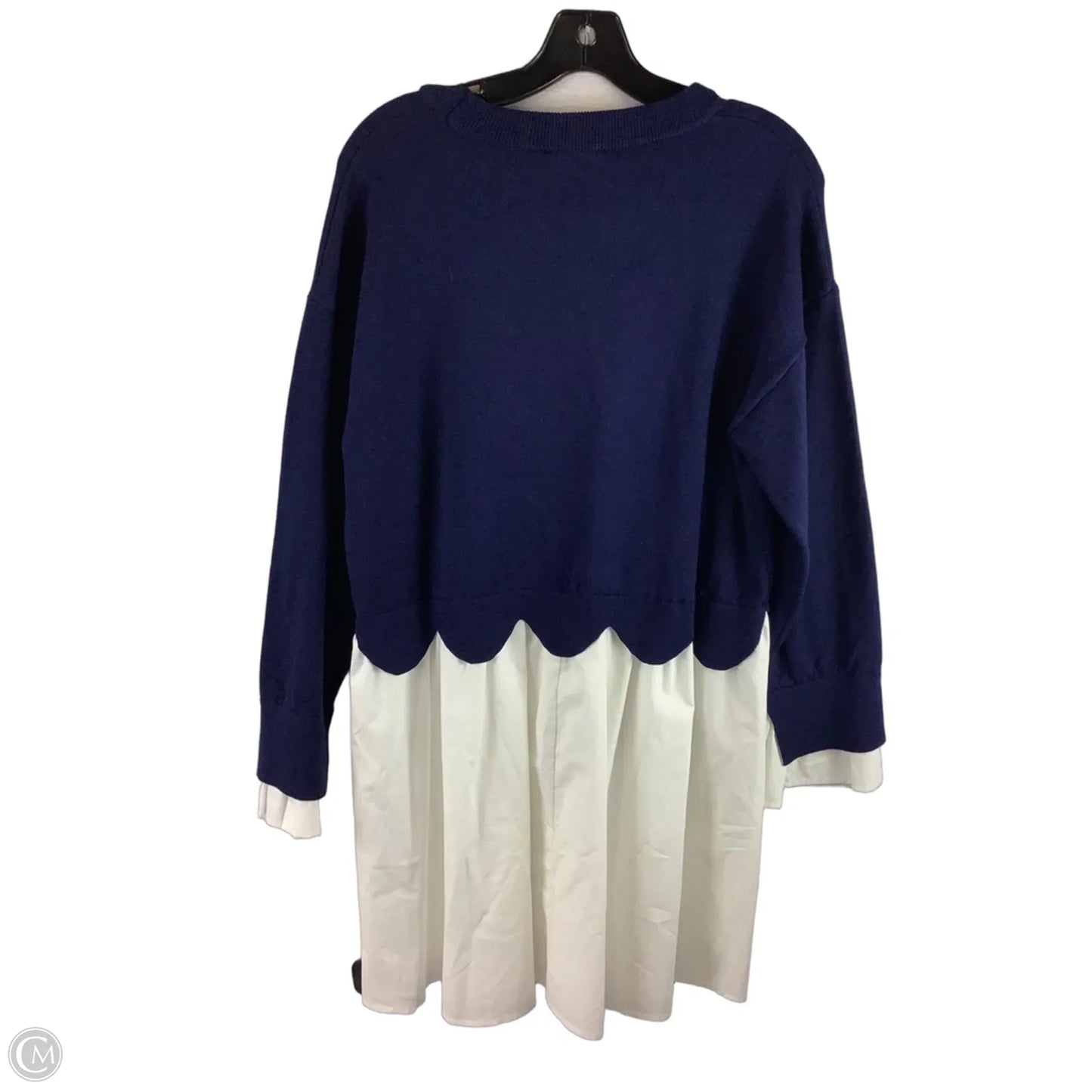 Dress Work By Entro In Blue & White, Size: M