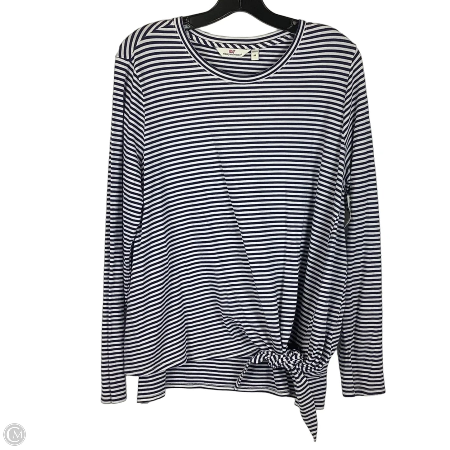 Top Long Sleeve By Vineyard Vines In Striped Pattern, Size: M
