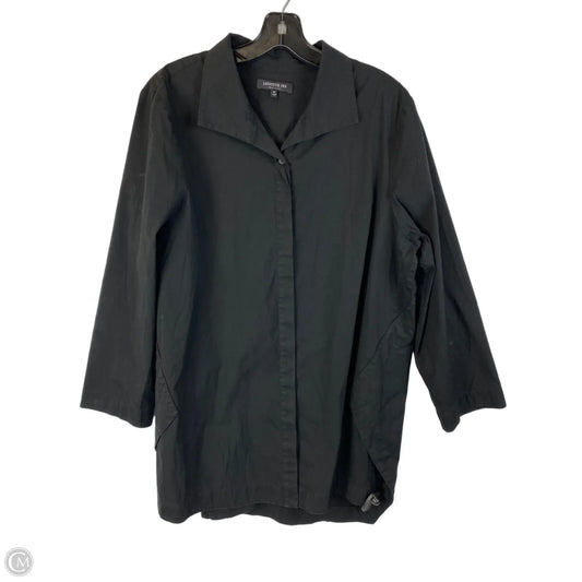 Top Long Sleeve Designer By Lafayette 148 In Black, Size: Xl