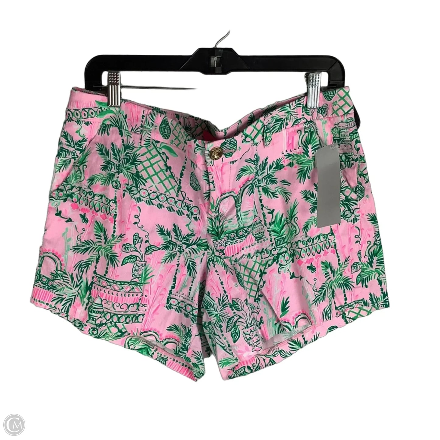 Shorts Designer By Lilly Pulitzer In Green & Pink, Size: 10