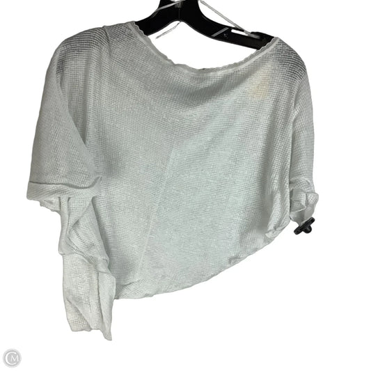 Poncho By Clothes Mentor In White, Size: L