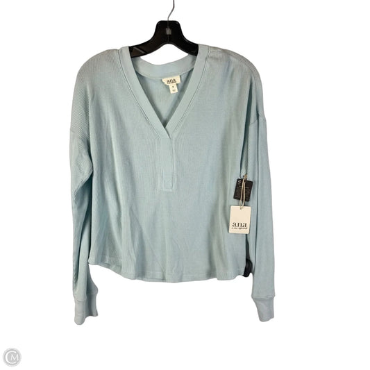 Top Long Sleeve By Ana In Blue, Size: M