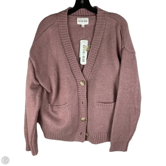 Sweater Cardigan By Olive And Oak In Pink, Size: Xl