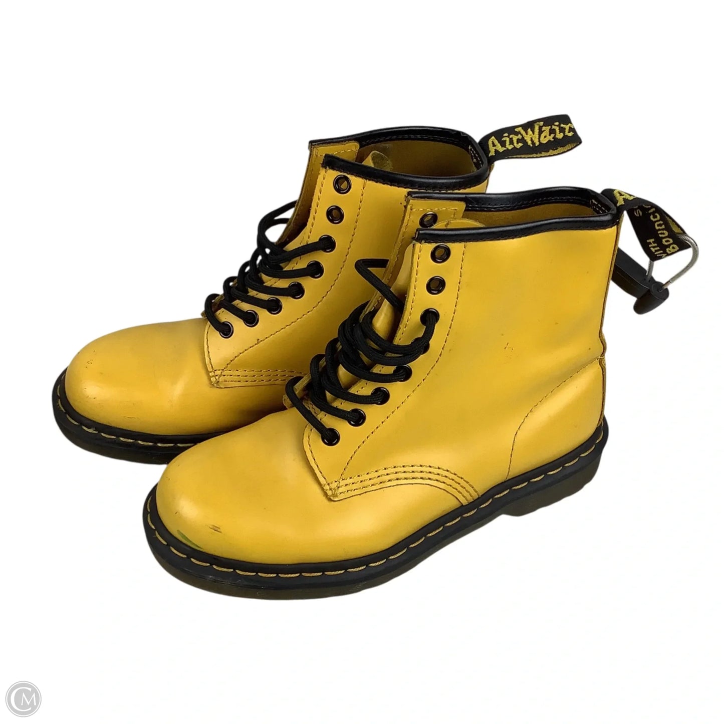 Boots Combat By Dr Martens In Yellow, Size: 8