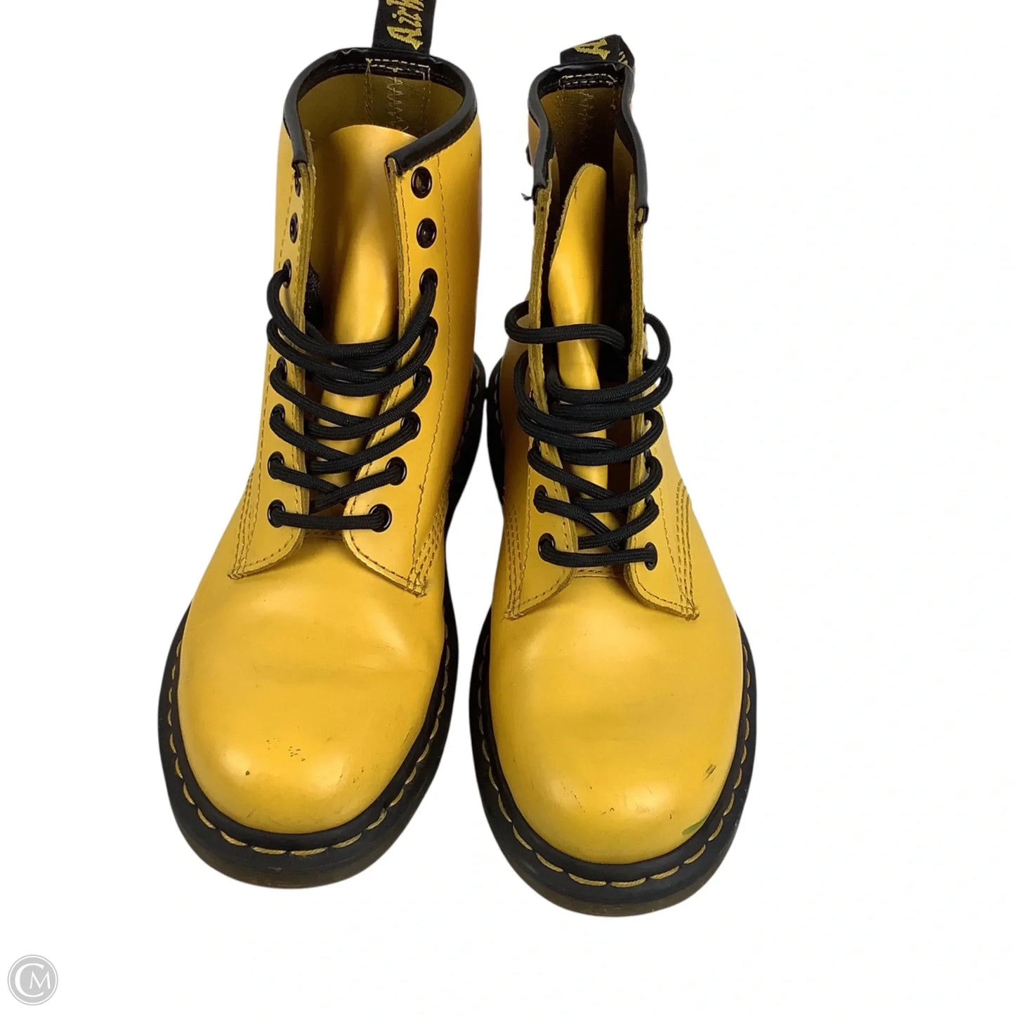 Boots Combat By Dr Martens In Yellow, Size: 8
