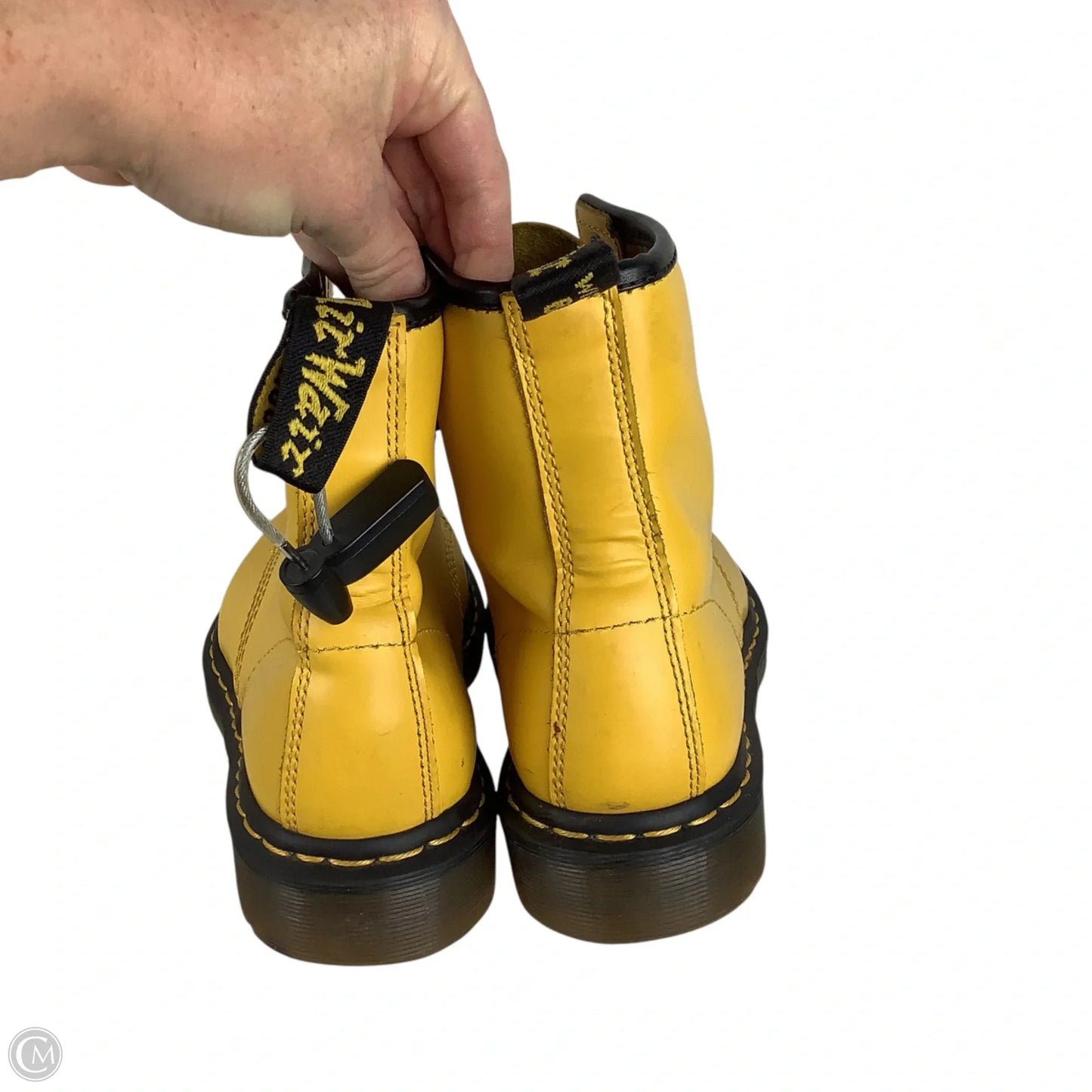 Boots Combat By Dr Martens In Yellow, Size: 8