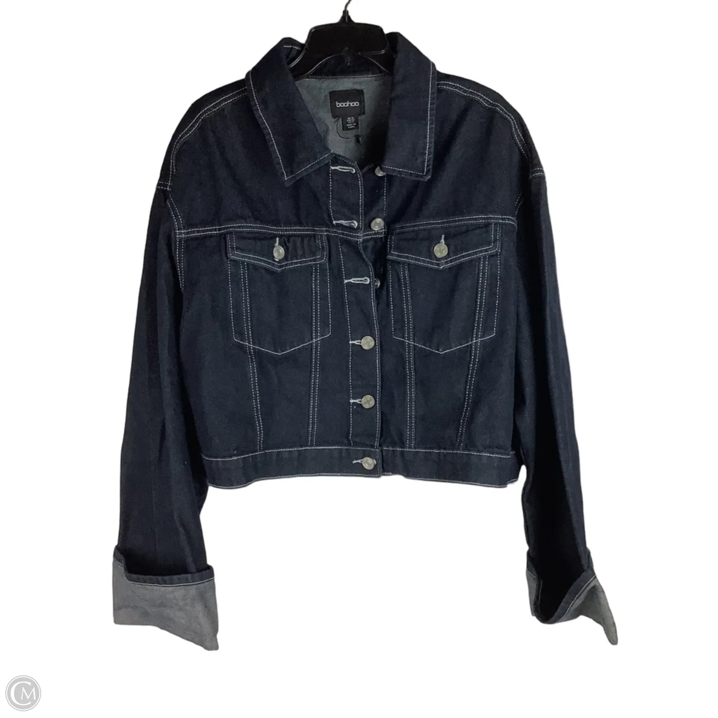 Jacket Denim By Boohoo Boutique In Blue Denim, Size: 12