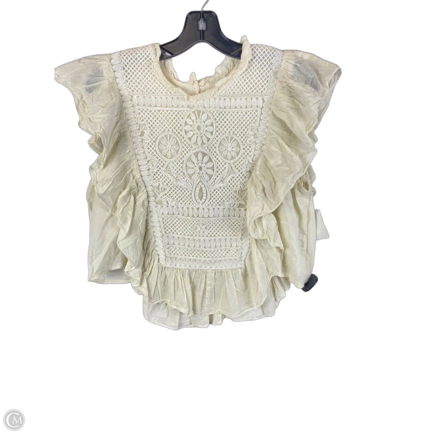 Top Short Sleeve By Joie In Cream, Size: L