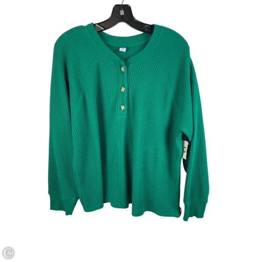 Top Long Sleeve By Old Navy In Green, Size: Xl