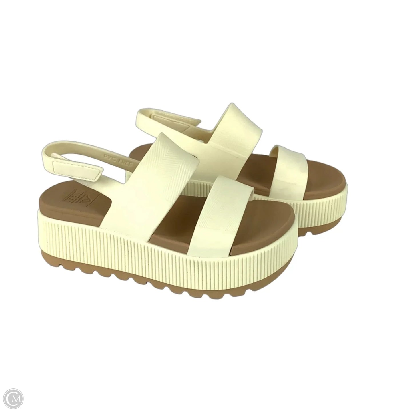 Sandals Heels Platform By Reef In Beige, Size: 5