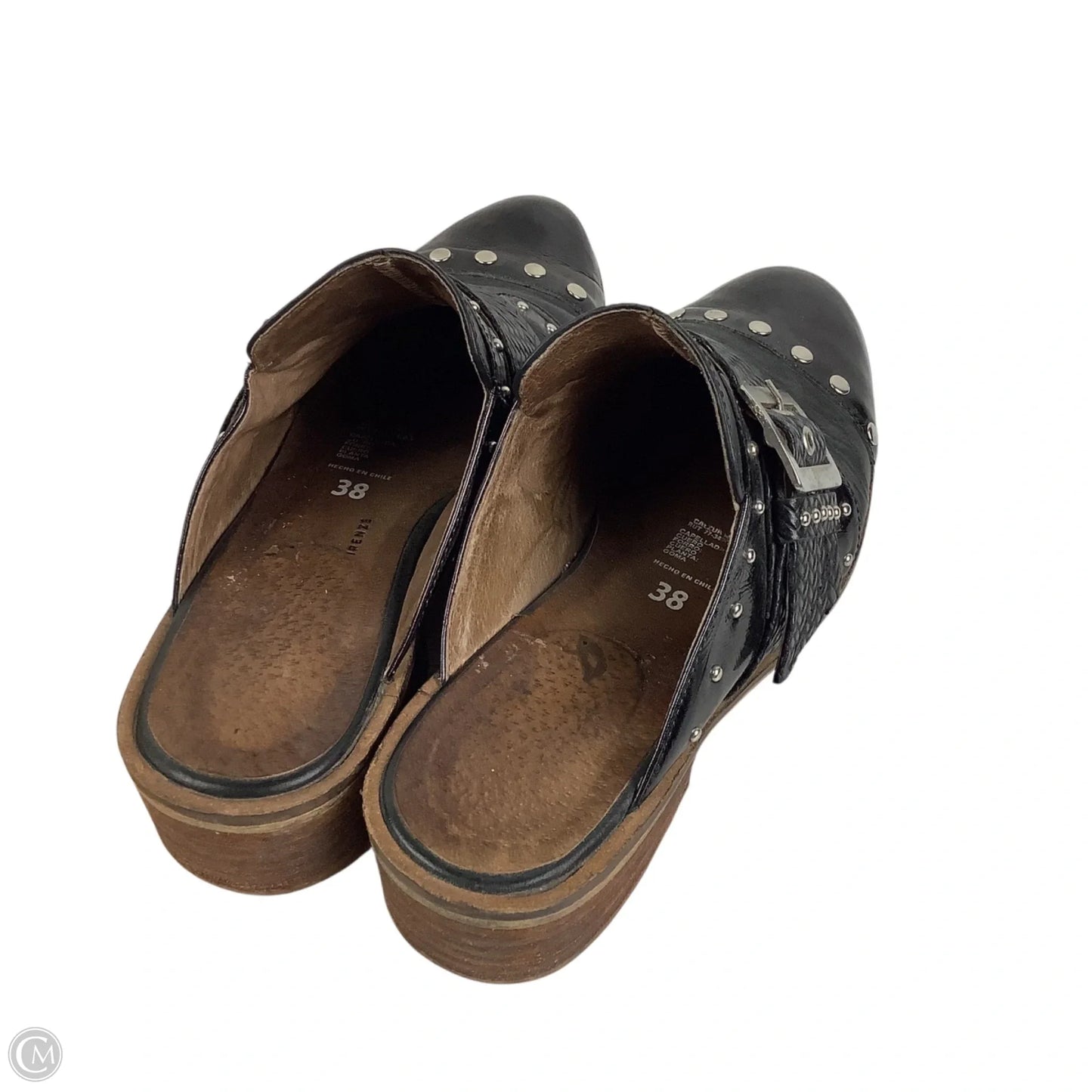 Shoes Heels Block By Cmb In Black, Size: 7.5 (38)