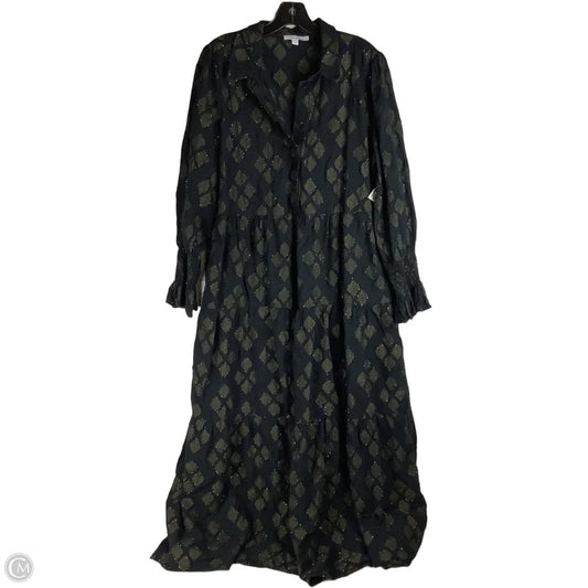Dress Party Long By Chicos In Black & Gold, Size: 12