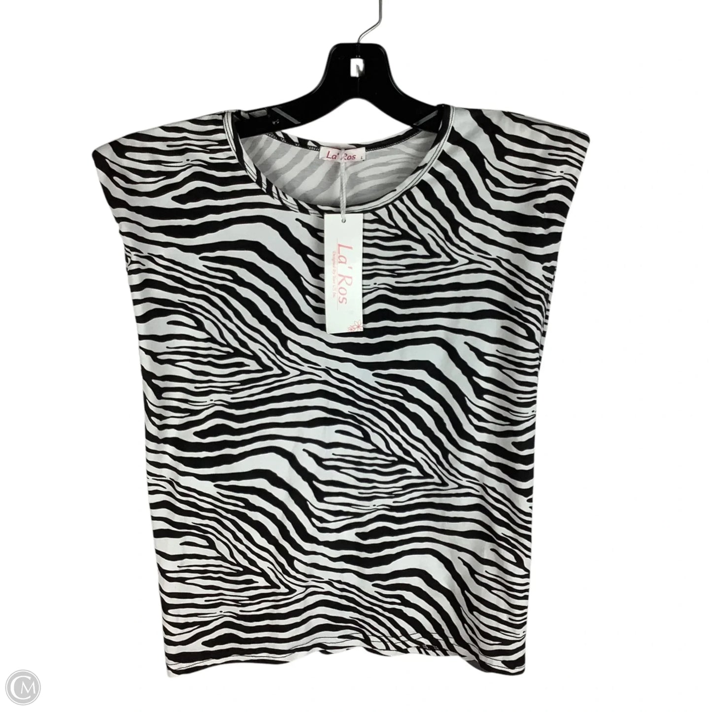 Top Short Sleeve By Clothes Mentor In Animal Print, Size: L