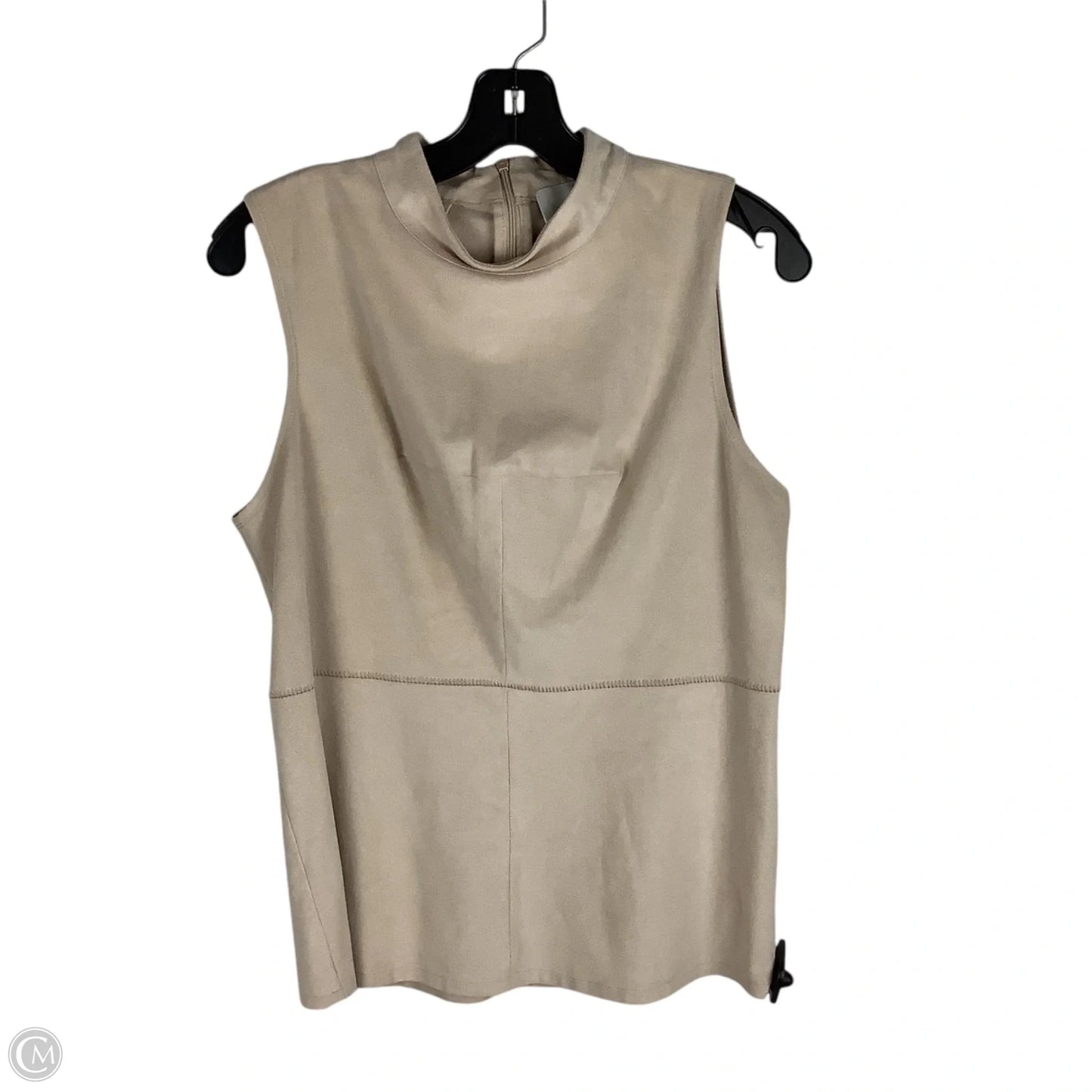 Top Sleeveless By Lysse In Tan, Size: M