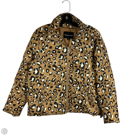 Coat Puffer & Quilted By Who What Wear In Animal Print, Size: S