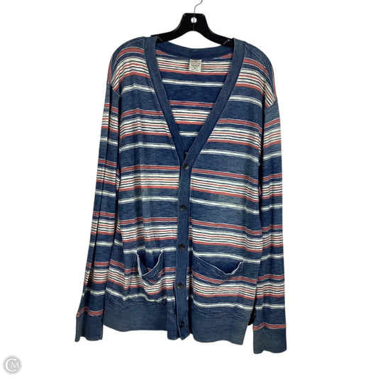 Cardigan By Lucky Brand In Striped Pattern, Size: Xl