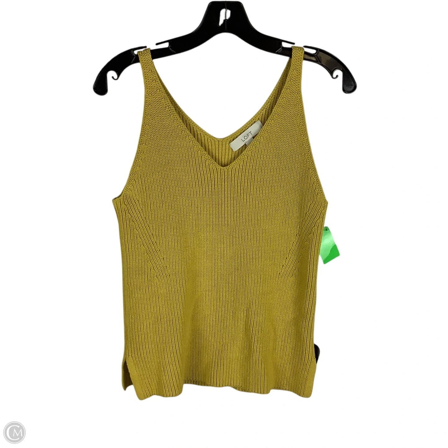 Top Sleeveless By Loft In Yellow, Size: Xs