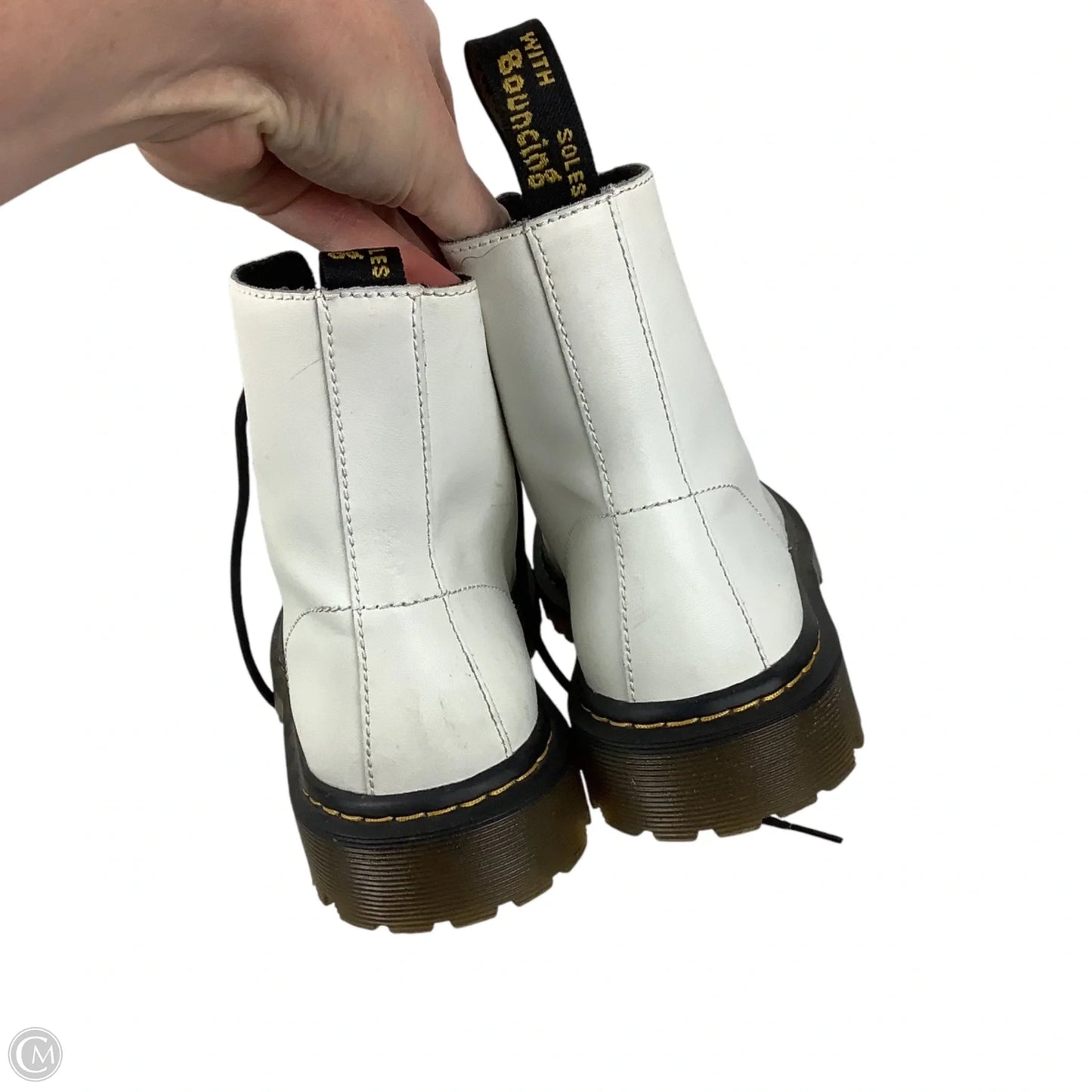 Boots Combat By Dr Martens In White, Size: 8