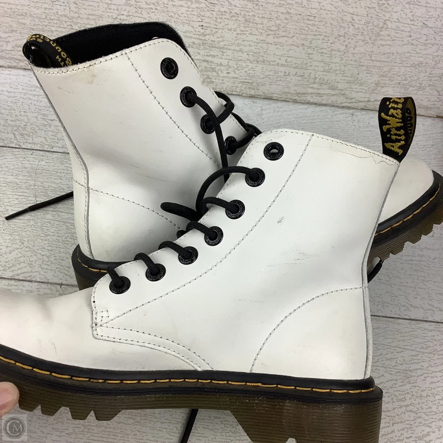 Boots Combat By Dr Martens In White, Size: 8