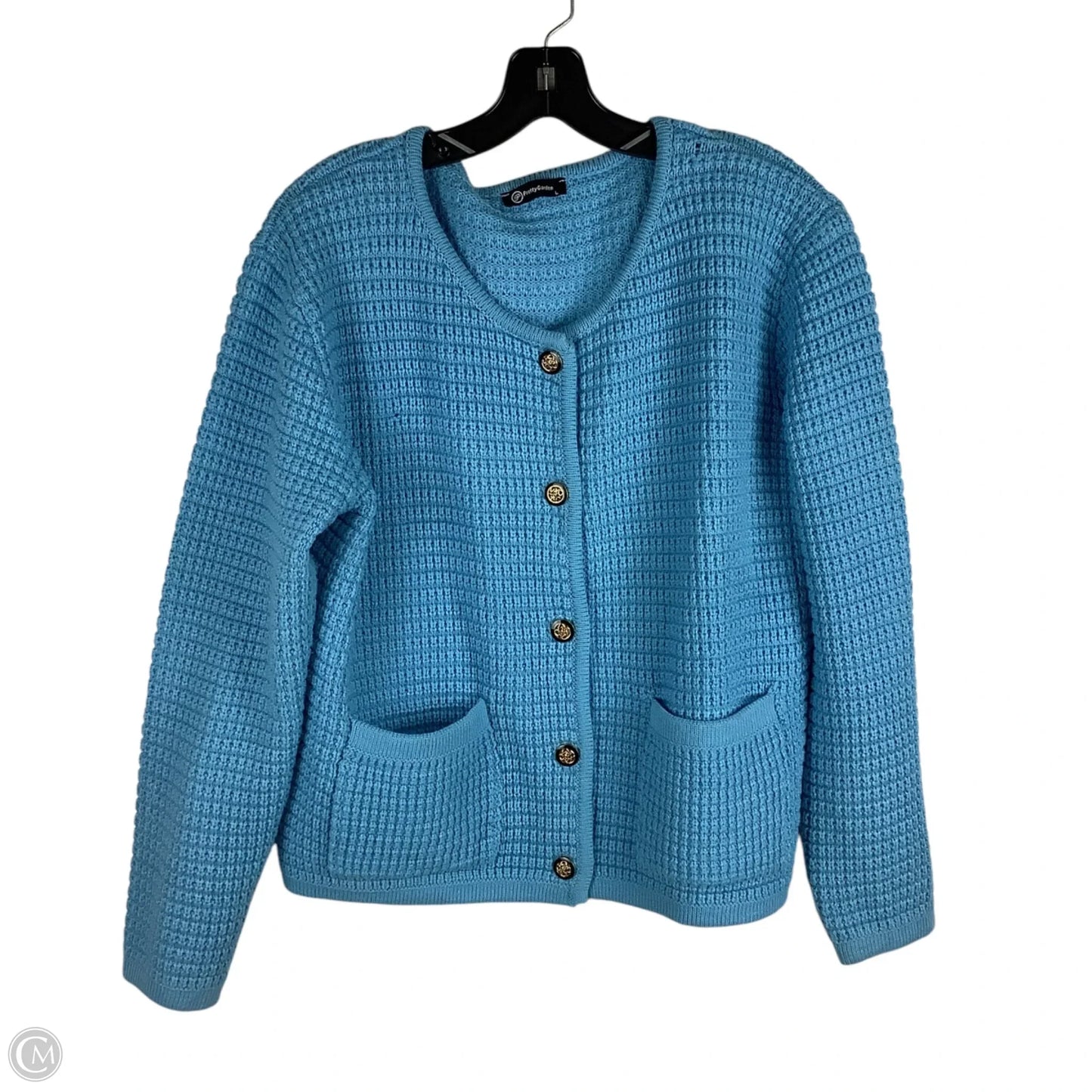 Sweater Cardigan By Cmc In Blue, Size: L