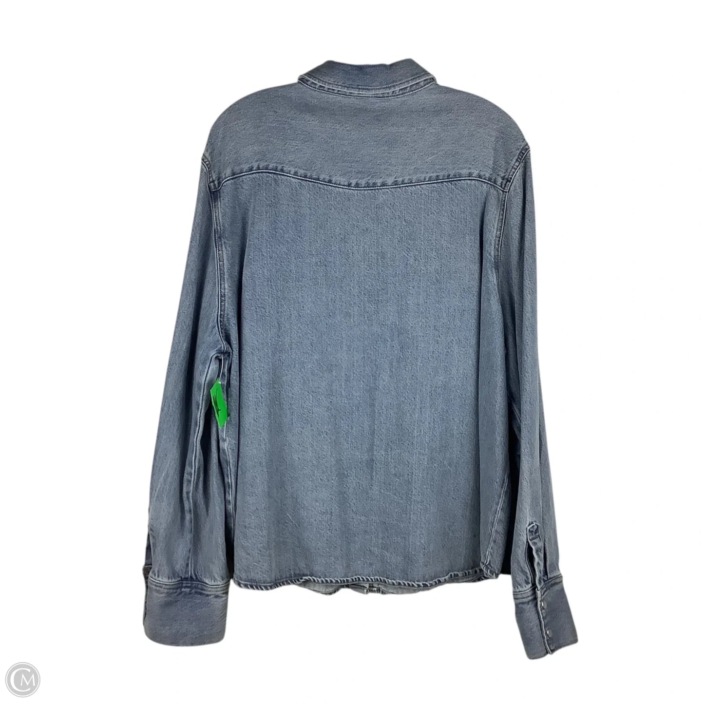 Jacket Shirt By H&m In Blue Denim, Size: Xl
