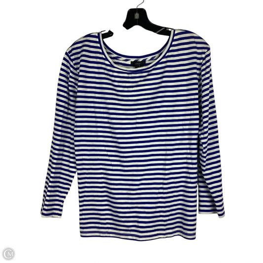 Top Long Sleeve Basic By J. Crew In Striped Pattern, Size: L