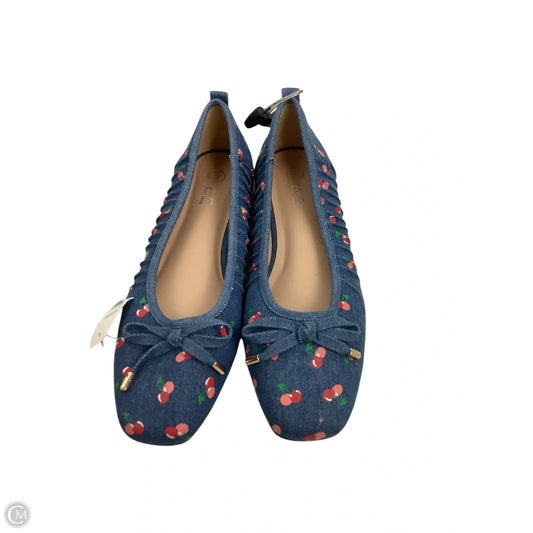 Shoes Flats By Cato In Blue Denim, Size: 10