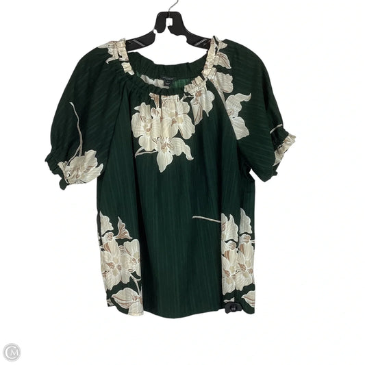 Top Short Sleeve By Ann Taylor In Green, Size: S