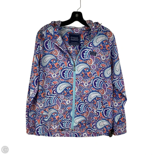 Jacket Windbreaker By Simply Southern In Multi-colored, Size: S