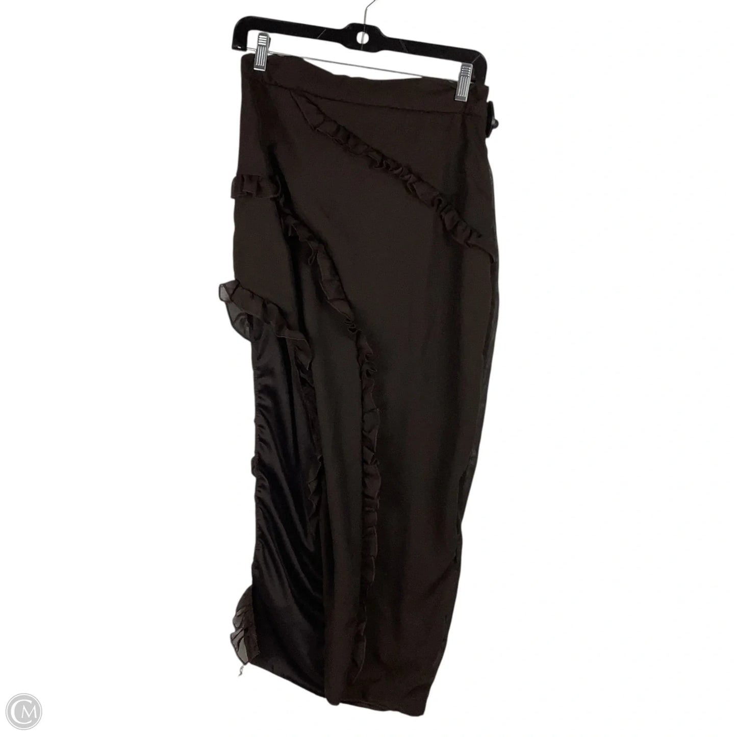 Skirt Maxi By Pretty Little Thing In Brown, Size: 10