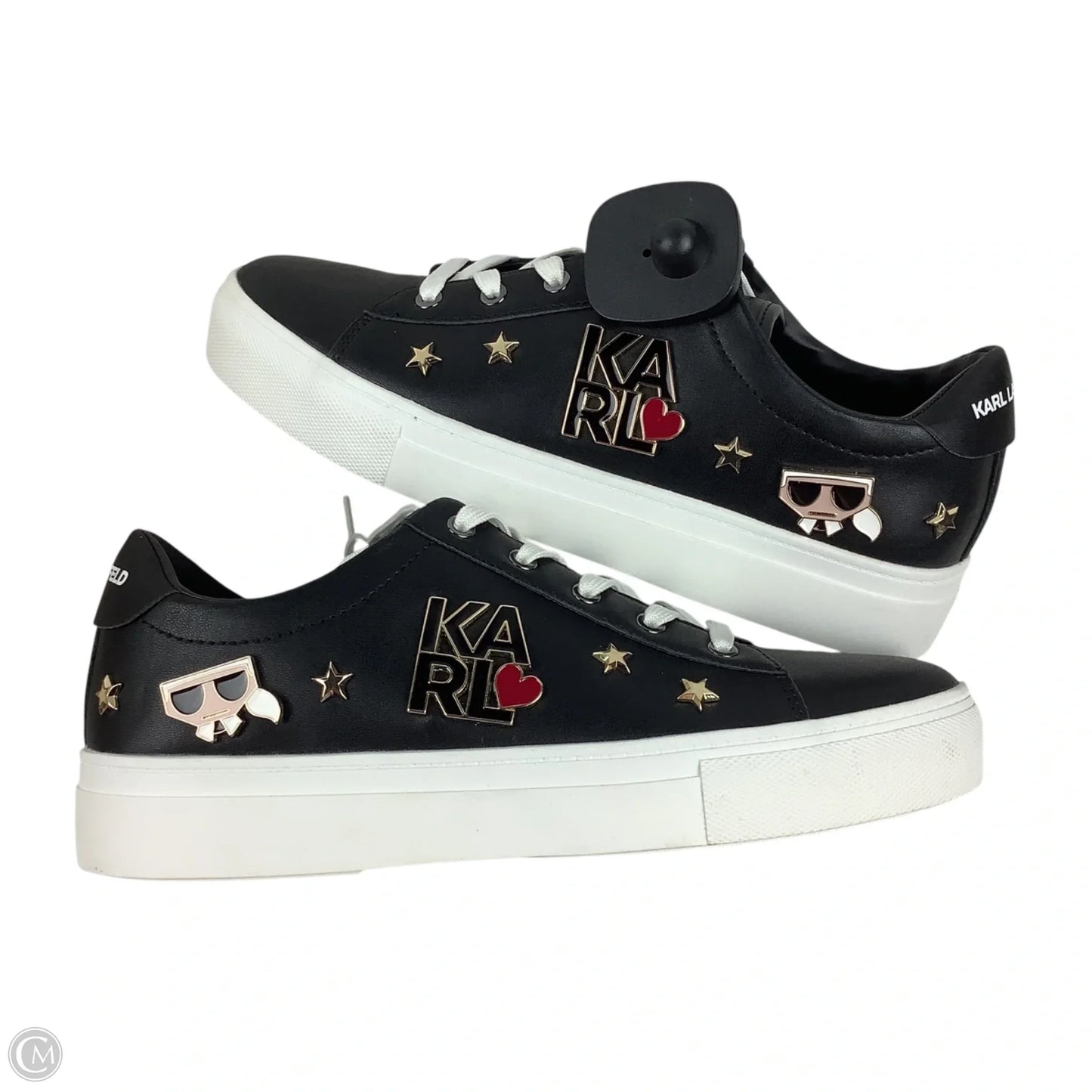 Shoes Designer By Karl Lagerfeld In Black, Size: 8.5