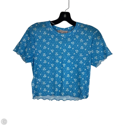 Top Short Sleeve By Bcbgeneration In Blue, Size: M