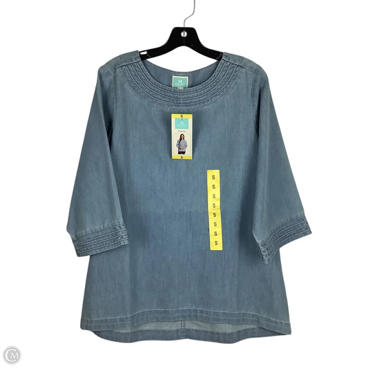 Top Long Sleeve By Clothes Mentor In Blue Denim, Size: M