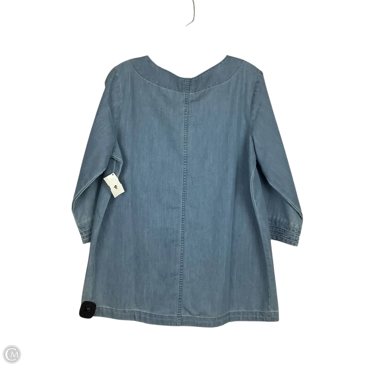 Top Long Sleeve By Clothes Mentor In Blue Denim, Size: M