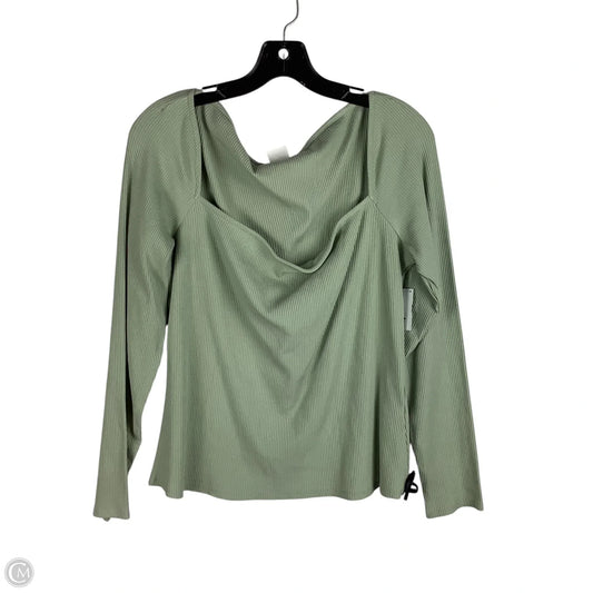Top Long Sleeve By H&m In Green, Size: Xl