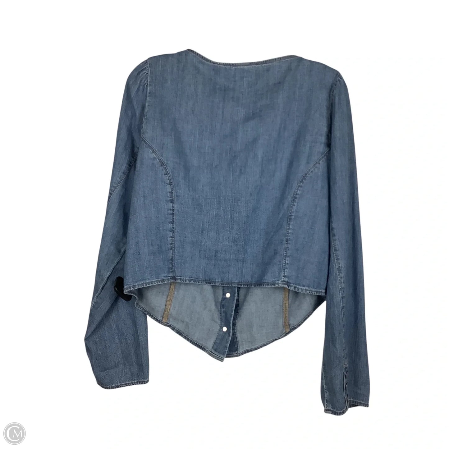 Top Long Sleeve By Levis In Blue Denim, Size: Xl