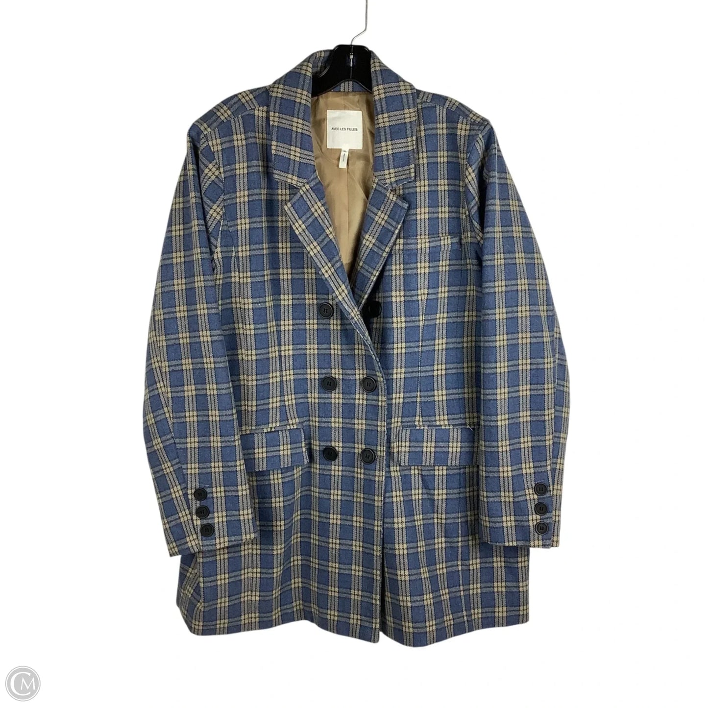 Coat Peacoat By Avec Les Filles In Plaid Pattern, Size: Xl