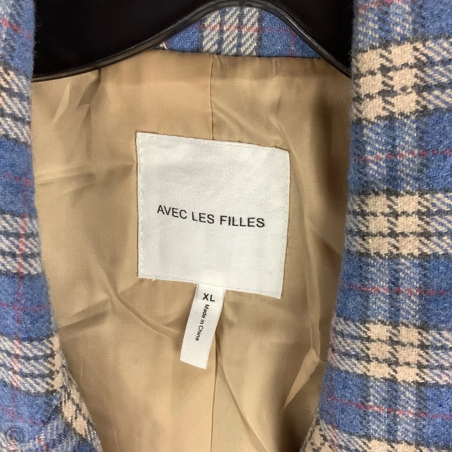 Coat Peacoat By Avec Les Filles In Plaid Pattern, Size: Xl