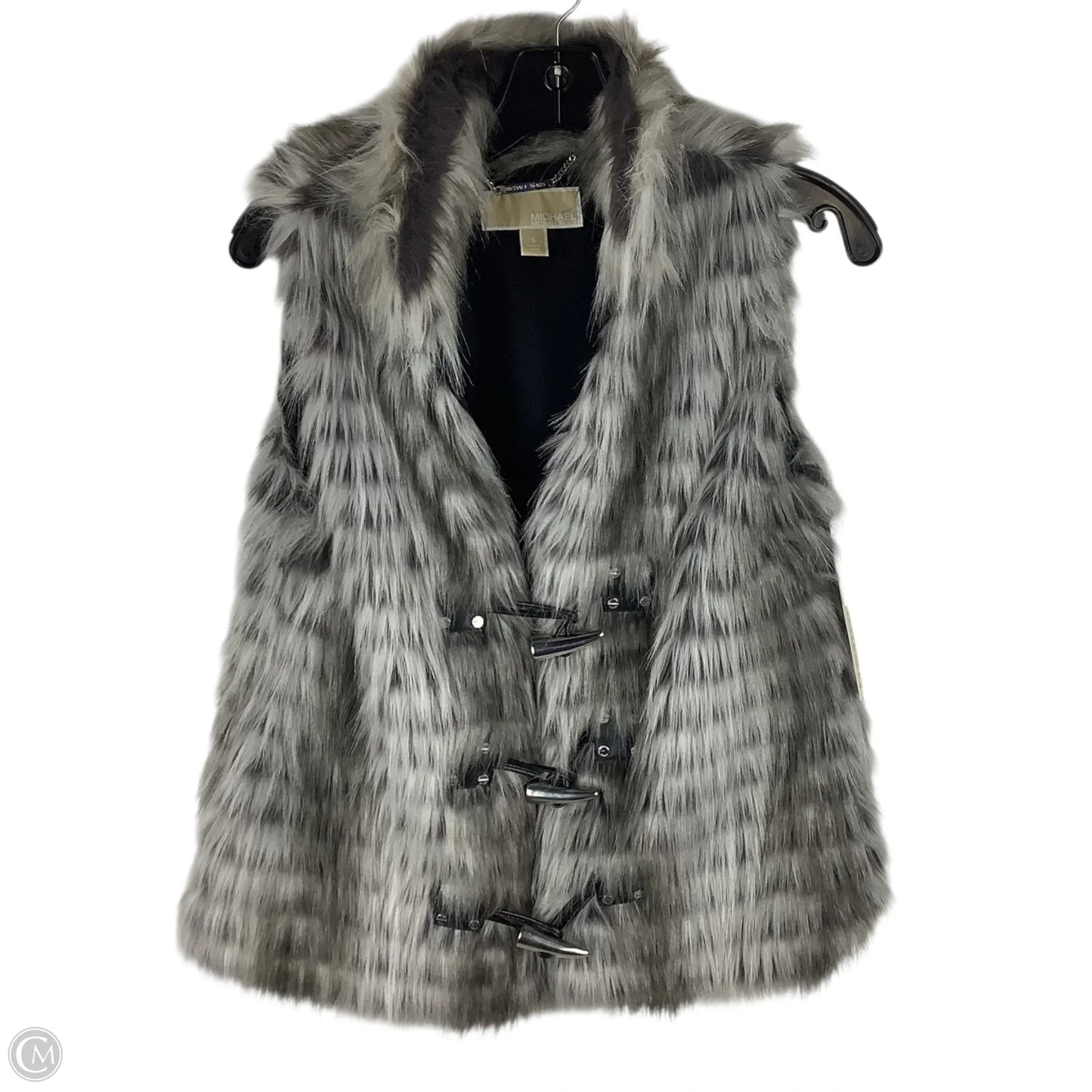 Vest Designer By Michael Kors In Grey, Size: S