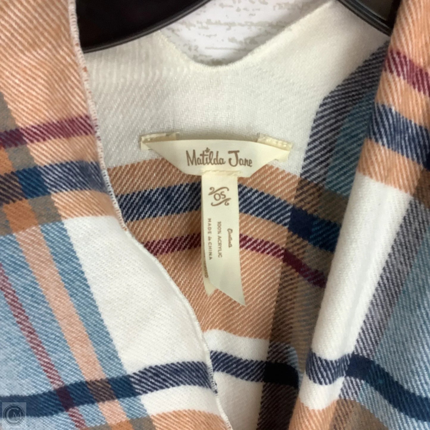 Shawl By Matilda Jane In Plaid Pattern, Size: Osfm