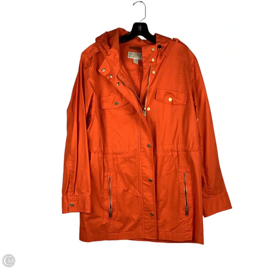 Jacket Windbreaker By Michael By Michael Kors In Orange, Size: L